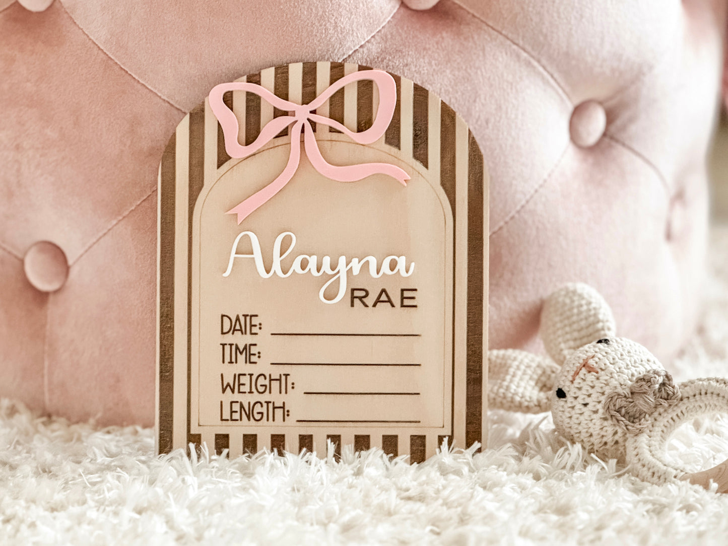 Birth Announcement Sign, Birth Stat sign, Name Announcement sign