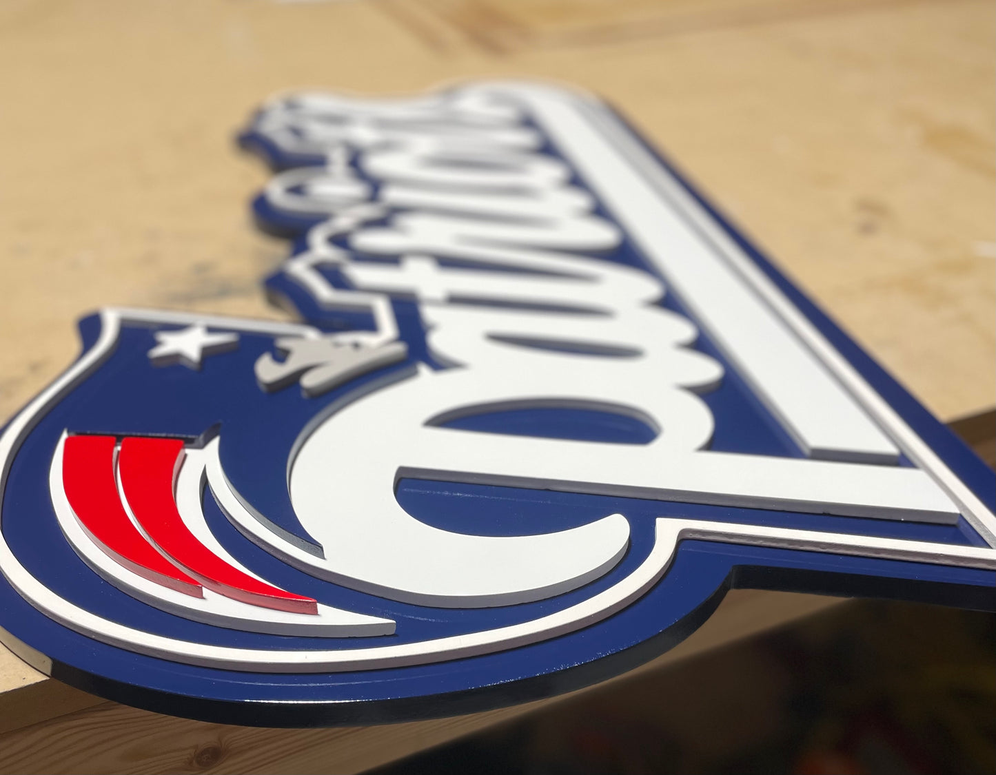 New England Patriots Wood Sign