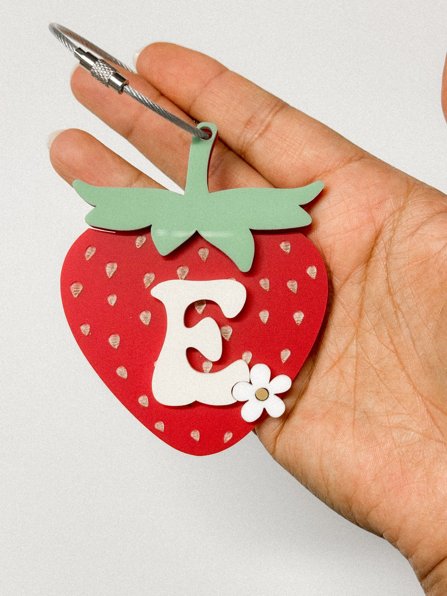 Strawberry Bag Tag, backpack tag, diaper bag tag