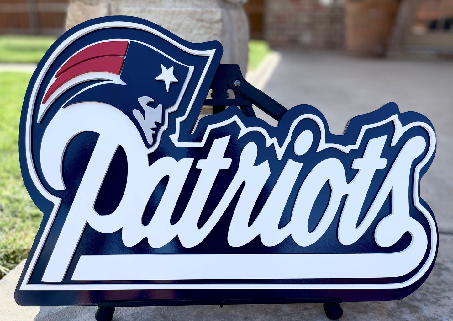 New England Patriots Wood Sign