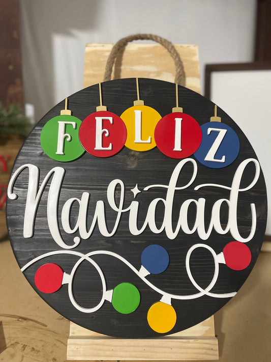 Feliz Navidad Door Sign