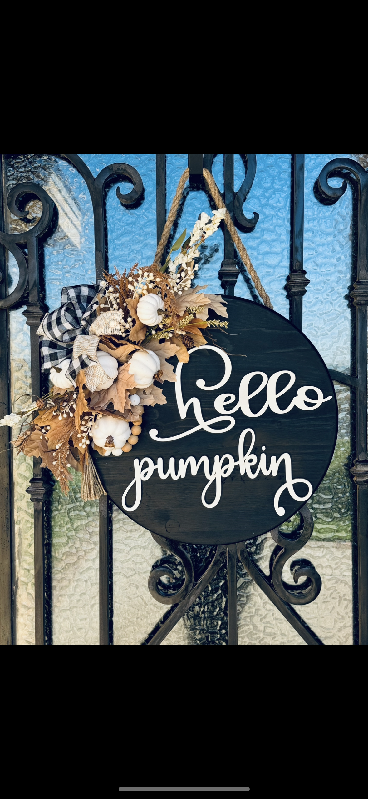 Hello Pumpkin Door Sign