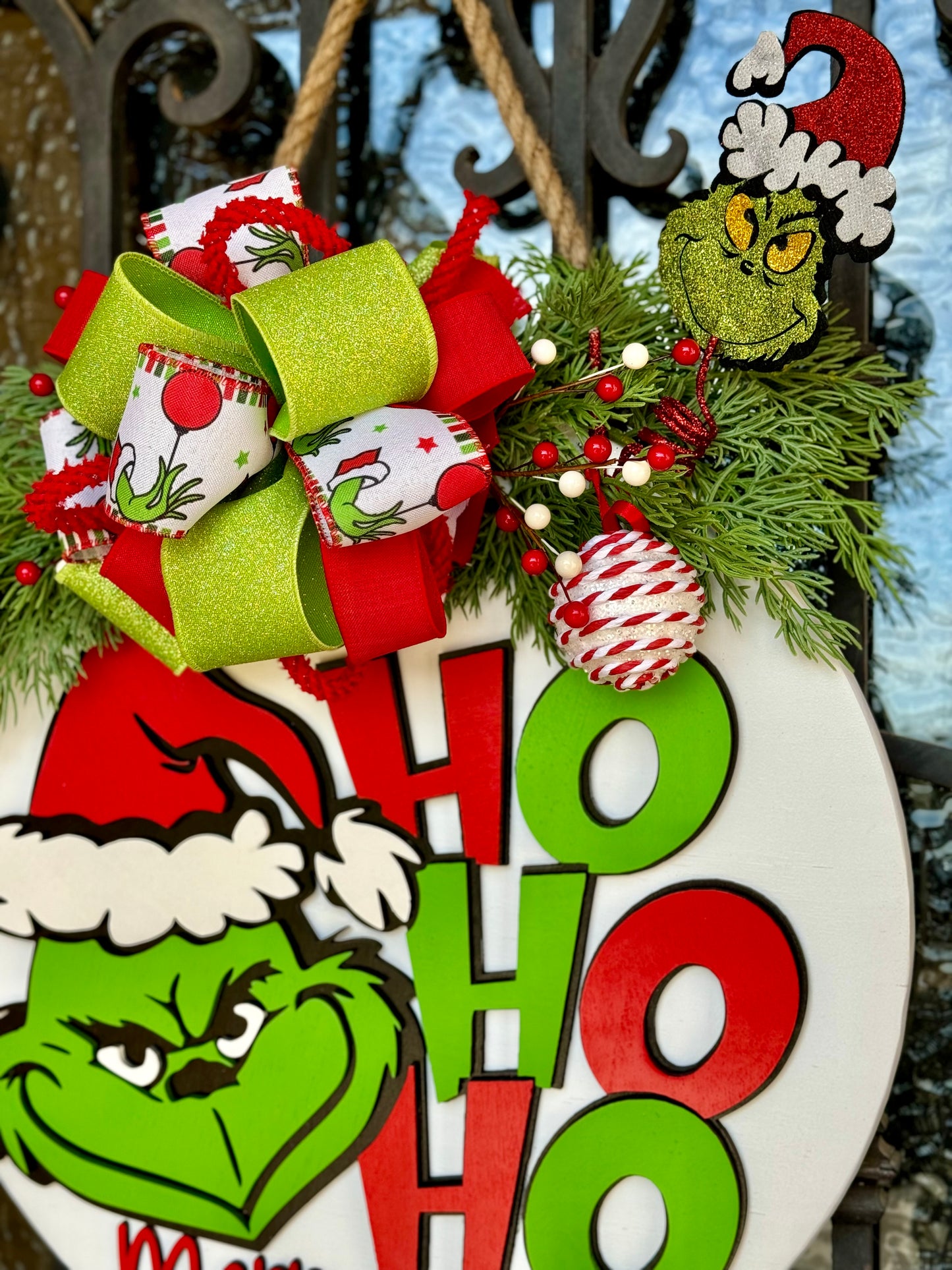 Ho Ho Ho Grinch Door Sign