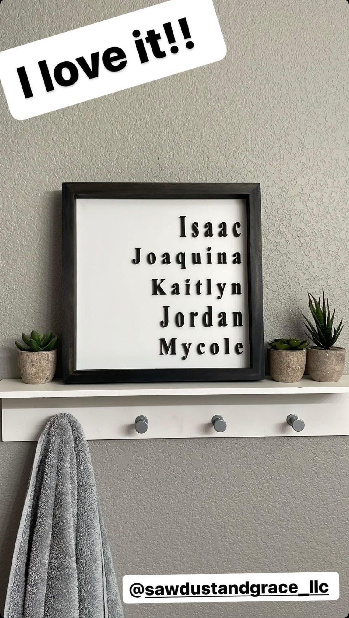 Family Stacked name Sign