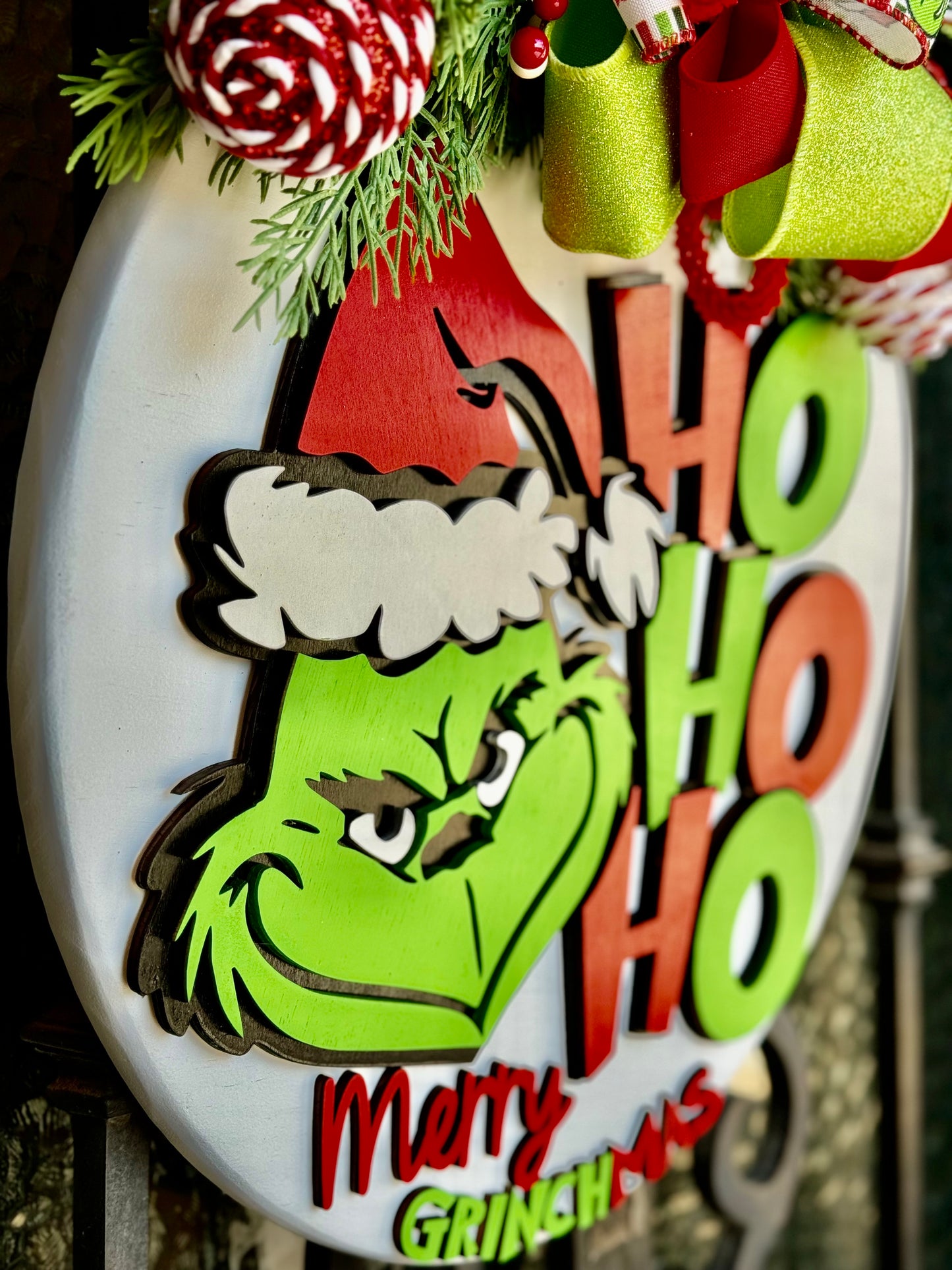 Ho Ho Ho Grinch Door Sign