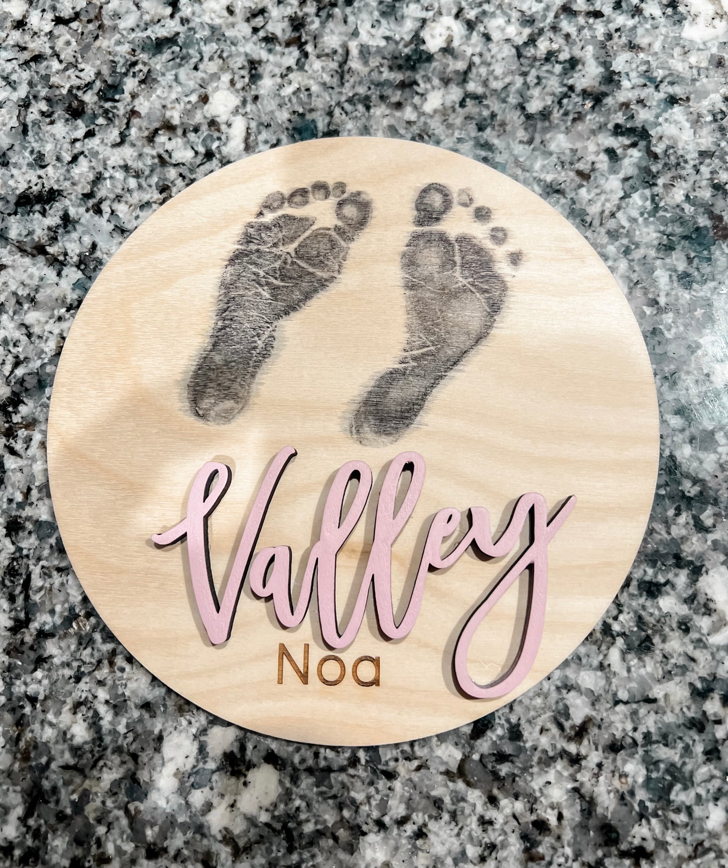 Baby Announcement, Stats Disc & Footprint Disc