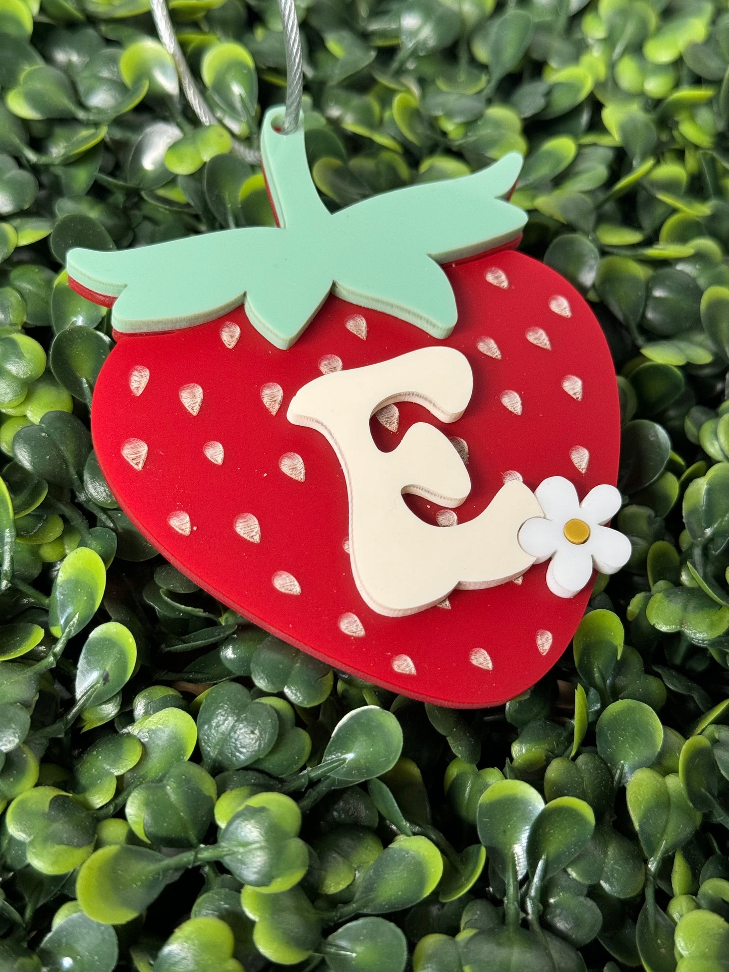 Strawberry Bag Tag, backpack tag, diaper bag tag