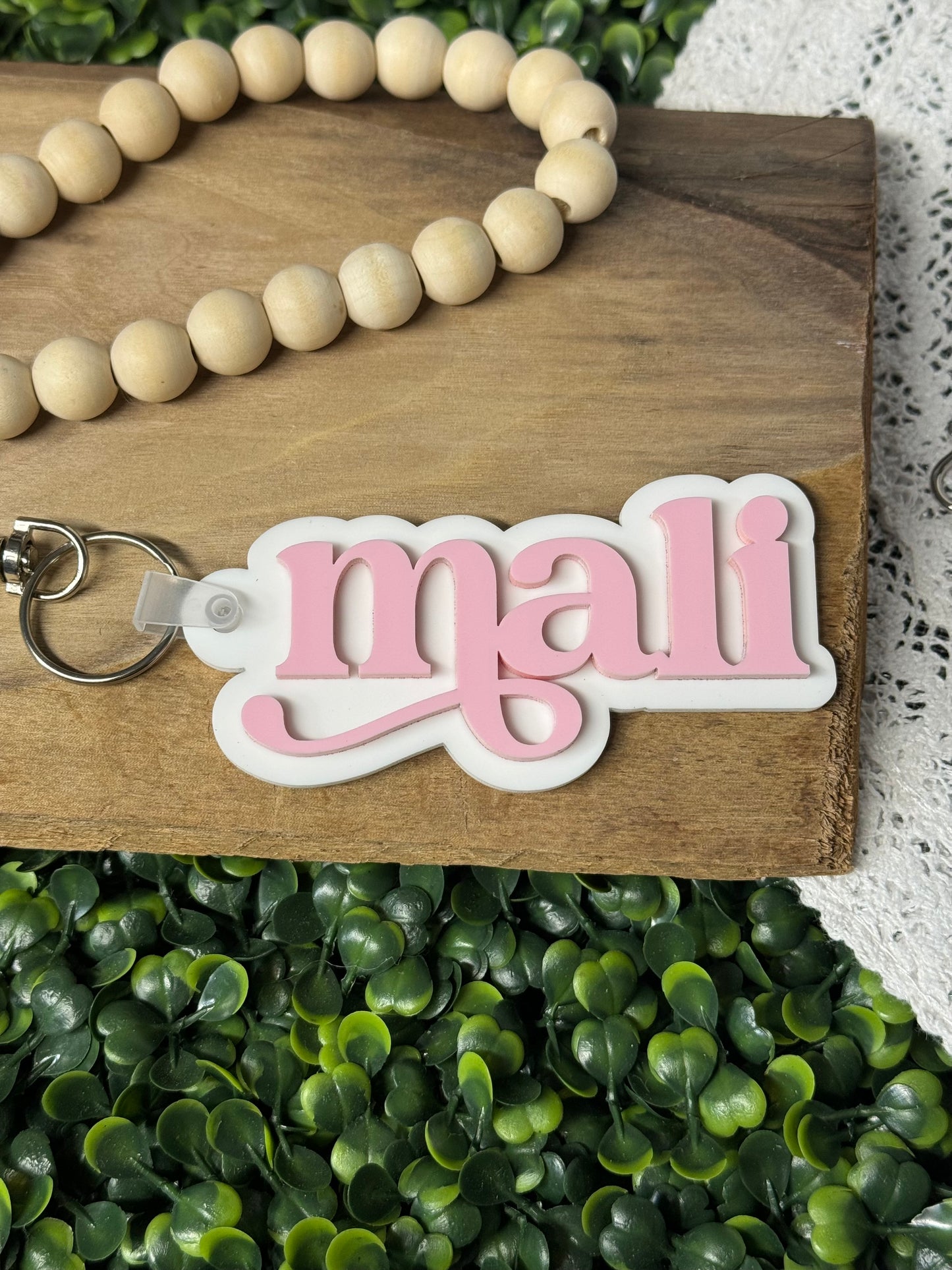 Acrylic Bag Tag, Diaper Bag Tag, keychain