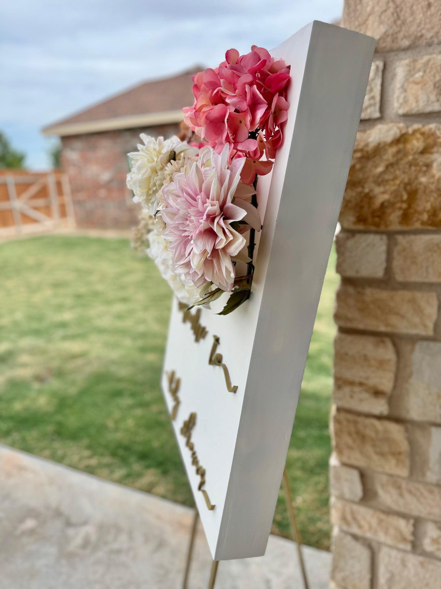 Custom wooden flower box