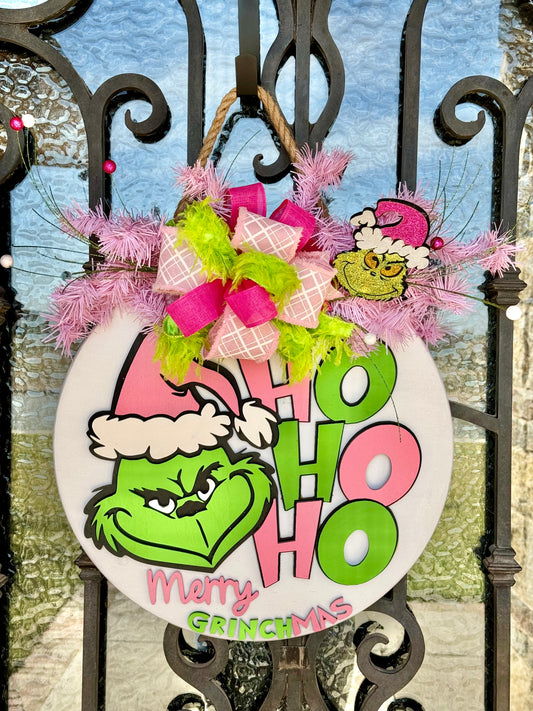 Ho Ho Ho Grinch Door Sign